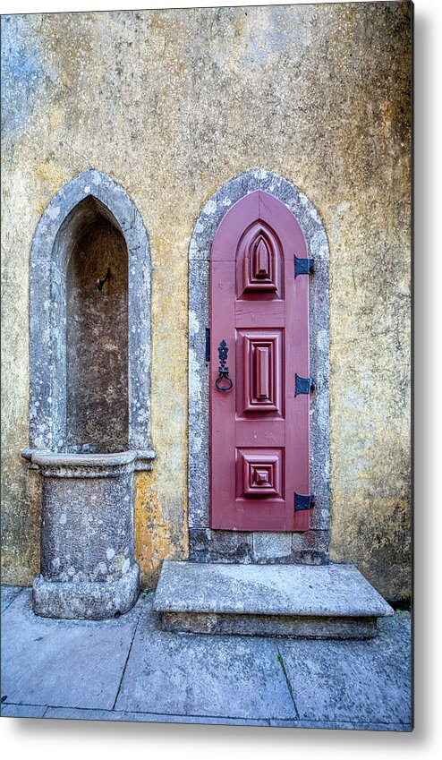 David Letts Metal Print featuring the photograph Medieval Red Door by David Letts