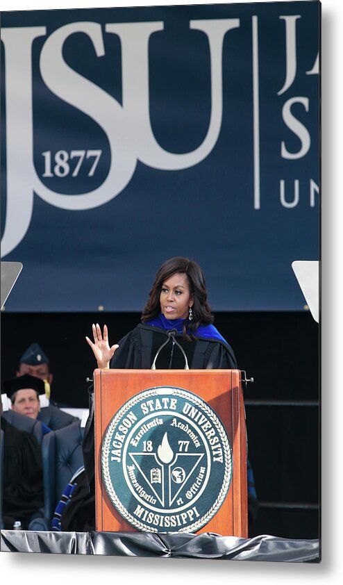 Education Metal Print featuring the photograph Michelle Obama Speaks At The 2016 Jsu by Jackson State University