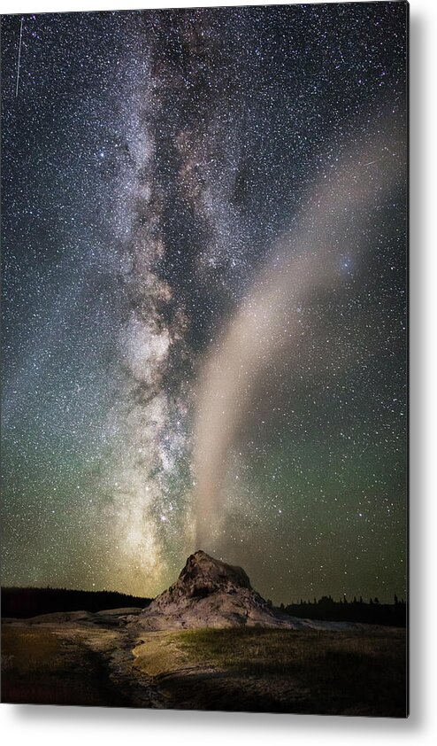 Geyser Metal Print featuring the photograph Milky Way Over White Dome by Eilish Palmer