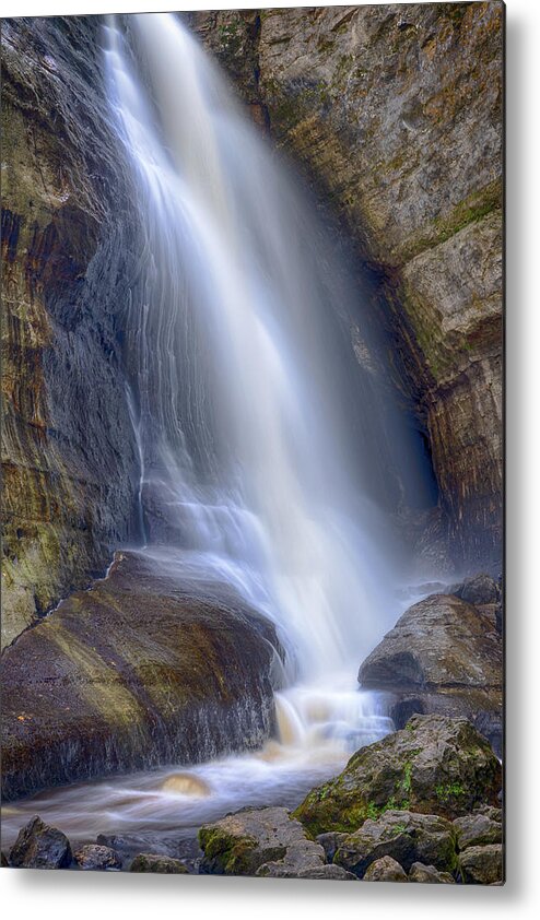 Waterfall Metal Print featuring the photograph Miners Falls by Brad Bellisle
