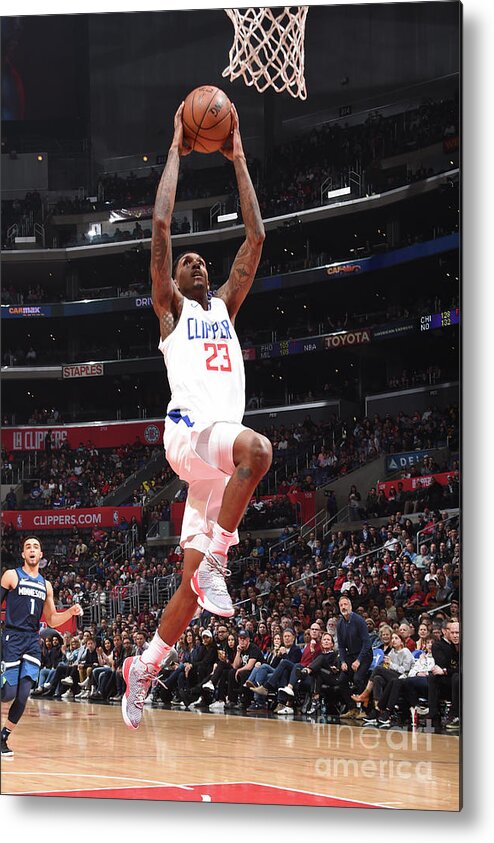 Lou Williams Metal Print featuring the photograph Minnesota Timberwolves V La Clippers by Andrew D. Bernstein