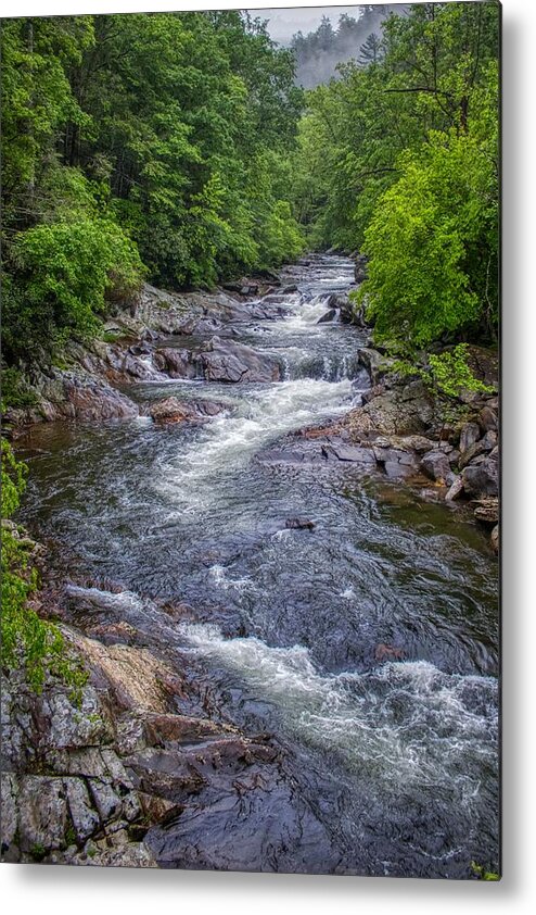 Great Smoky Mountain National Park River Metal Print featuring the photograph Misty Mountain River by Dana Foreman