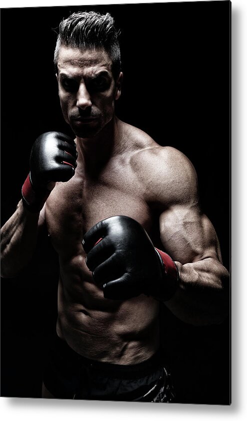 Toughness Metal Print featuring the photograph Mma Fighter by Vuk8691