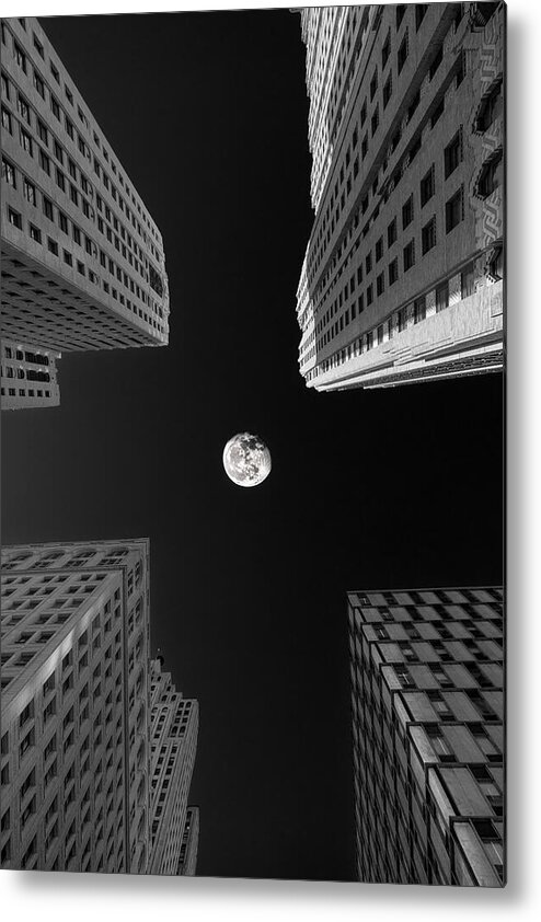 Moon Metal Print featuring the photograph Moon by Guanhua Yao