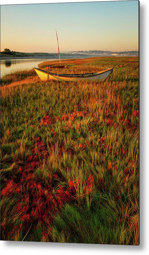 Footbridge Beach Metal Print featuring the photograph Morning Dory by Jeff Sinon