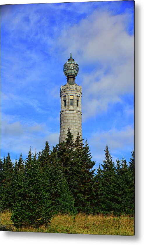 Mount Greylock Tower From Bascom Lodge Metal Print featuring the photograph Mount Greylock Tower from Bascom Lodge by Raymond Salani III