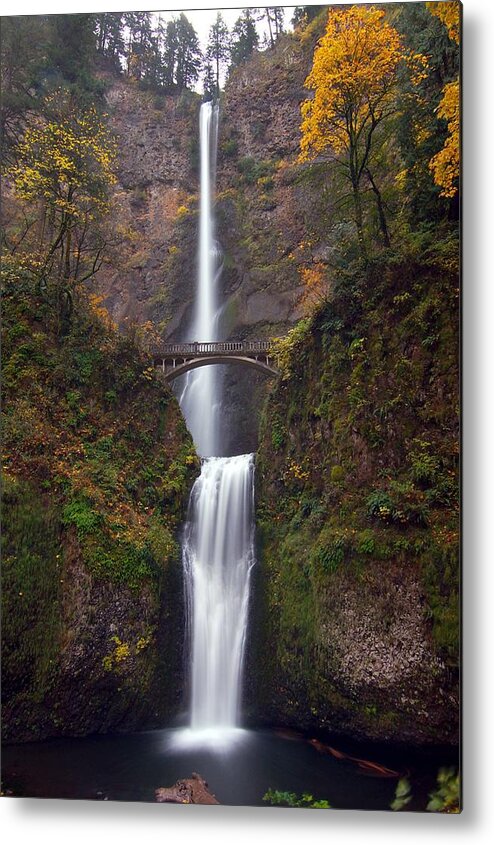 Scenics Metal Print featuring the photograph Multnomah Falls by Ted Ducker Photography