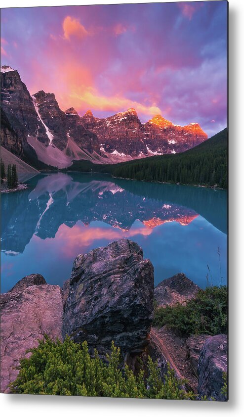 Moraine Lake Metal Print featuring the photograph My Cathedral by Judi Kubes