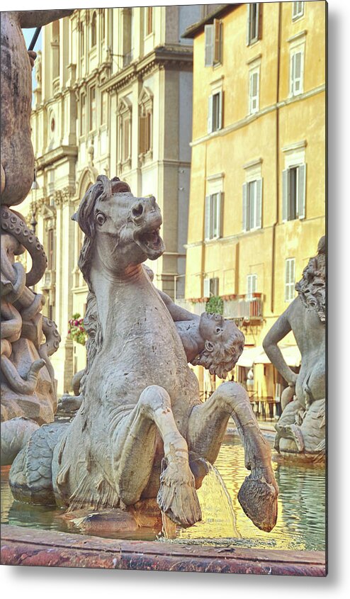 Bernini Metal Print featuring the photograph Navona Early Morning by JAMART Photography