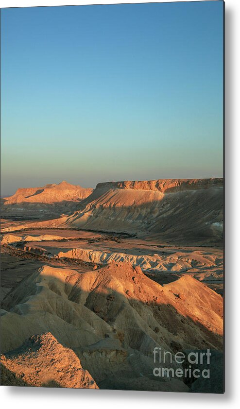Nature Metal Print featuring the photograph Negev Desert landscape ha by Ami Siano