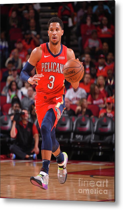 Josh Hart Metal Print featuring the photograph New Orleans Pelicans V Houston Rockets by Bill Baptist