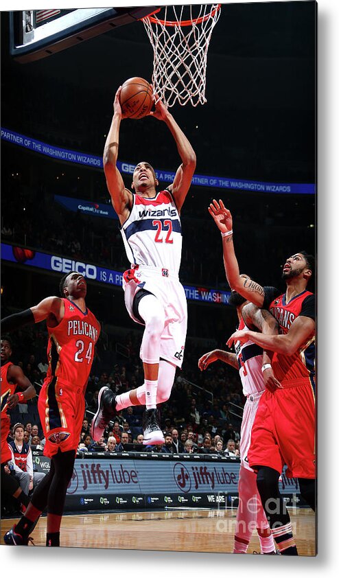 Nba Pro Basketball Metal Print featuring the photograph New Orleans Pelicans V Washington by Ned Dishman