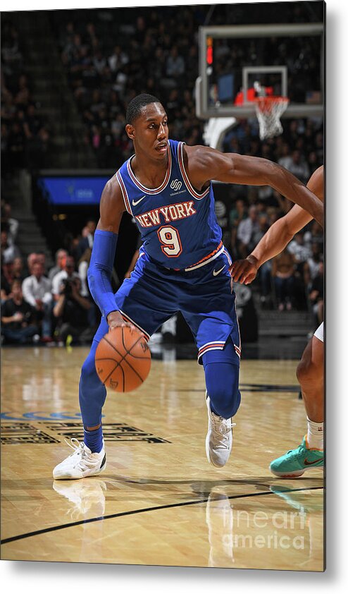 Nba Pro Basketball Metal Print featuring the photograph New York Knicks V San Antonio Spurs by Garrett Ellwood