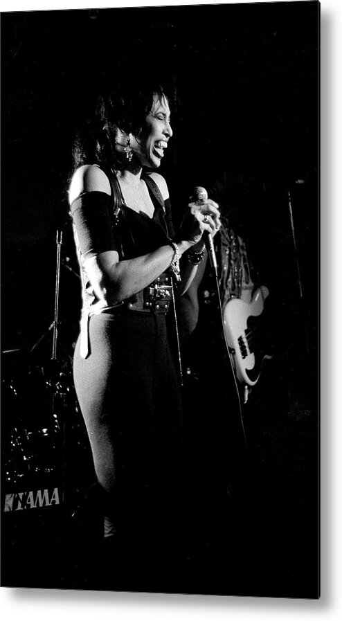 Singer Metal Print featuring the photograph Nona Hendryx 1989 by Martyn Goodacre