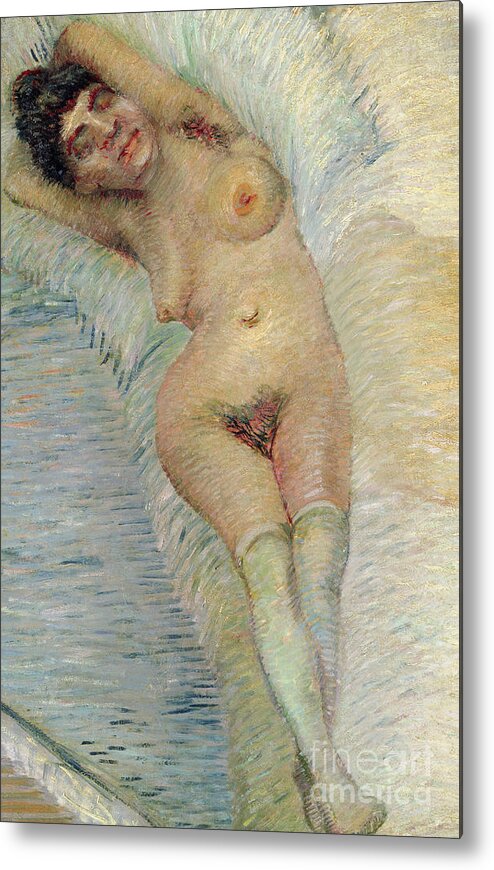 Female Metal Print featuring the painting Nude Detail by Van Gogh by Vincent Van Gogh