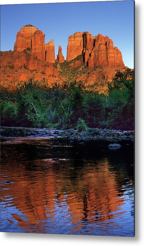 Red Canyon Metal Print featuring the photograph Oak Creek And Red Rock by Cay-uwe