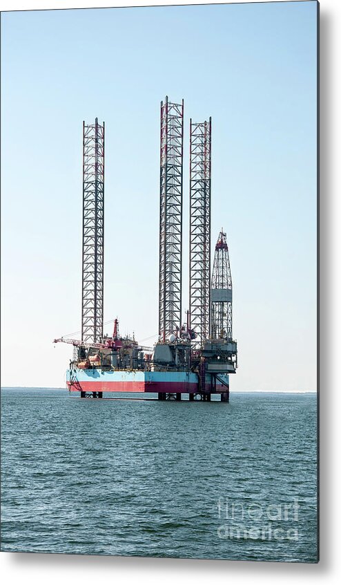 Day Metal Print featuring the photograph Offshore Oil Rig by Jesper Klausen/science Photo Library