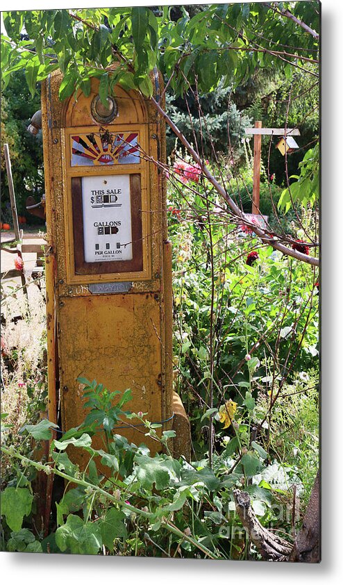Gasoline Metal Print featuring the photograph Old Gas Pump by Jeanette French