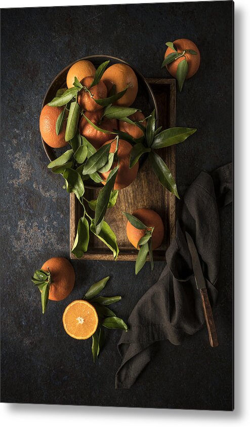 Orange Metal Print featuring the photograph Oranges by Diana Popescu