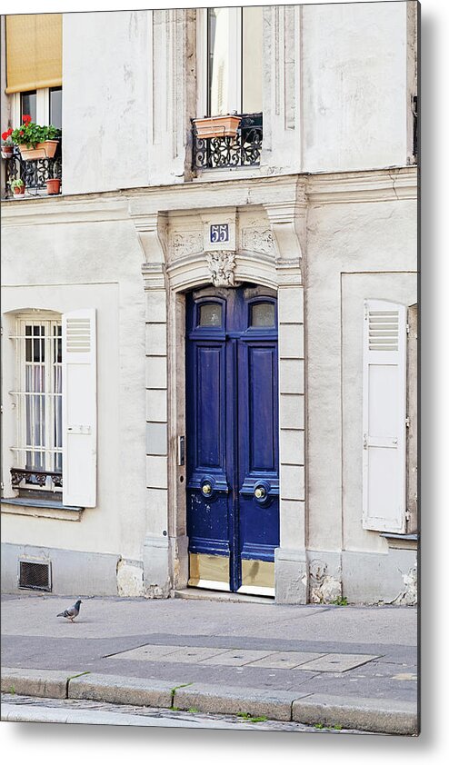 Paris Doors Metal Print featuring the photograph Paris Doors No. 55 by Melanie Alexandra Price