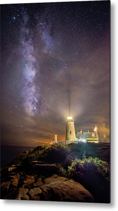 Astro Metal Print featuring the photograph Pemaquid Lighthouse by Mark Papke