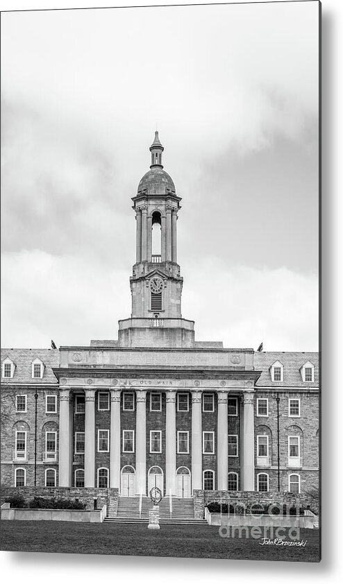Pennsylvania State University Metal Print featuring the photograph Penn State University Old Main Vertical by University Icons