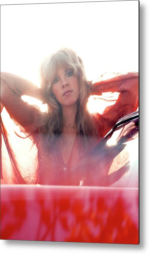 Music Metal Print featuring the photograph Photo Of Fleetwood Mac And Stevie Nicks by Fin Costello