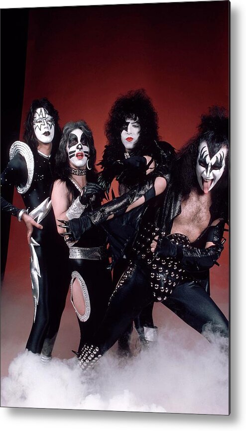 Heavy Metal Metal Print featuring the photograph Photo Of Gene Simmons And Paul Stanley by Fin Costello
