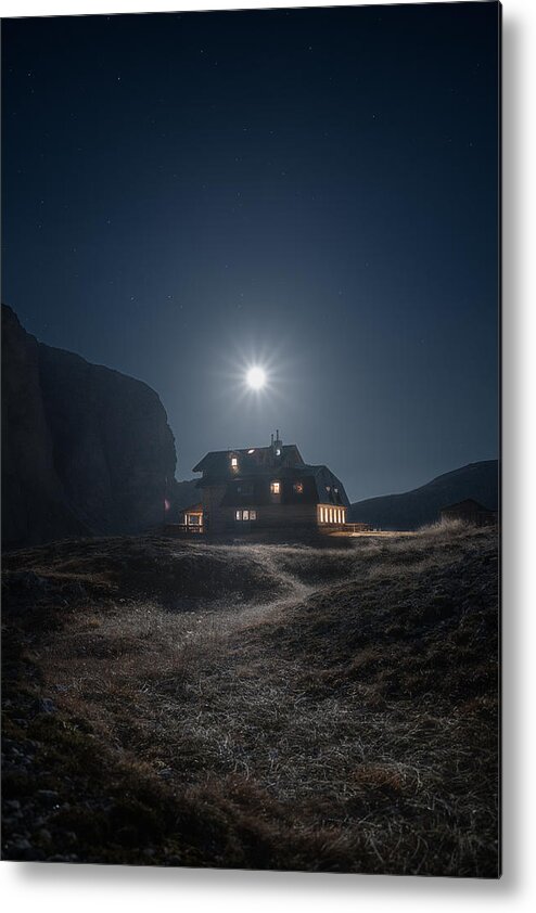 Moon Metal Print featuring the photograph Power Moon by Marco Bruna