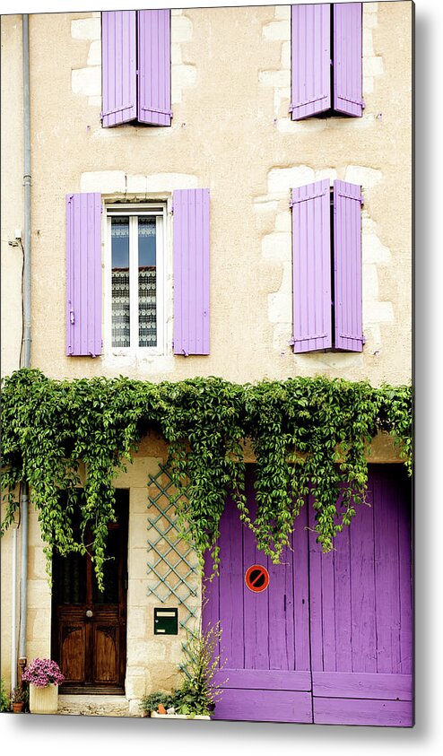 Purple Metal Print featuring the photograph Provence House by Maica