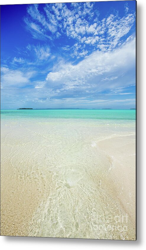 Aitutaki Metal Print featuring the photograph Pure Blue Bliss by Becqi Sherman