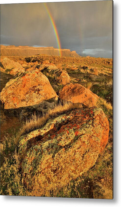 Grand Junction Metal Print featuring the photograph Rainbow Over the Book Cliffs by Ray Mathis
