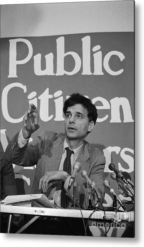 People Metal Print featuring the photograph Ralph Nader At News Conference by Bettmann