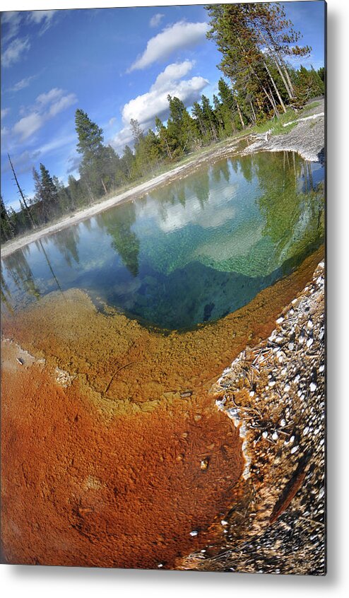 Scenics Metal Print featuring the photograph Reflecting Pool by Laverrue Was Here