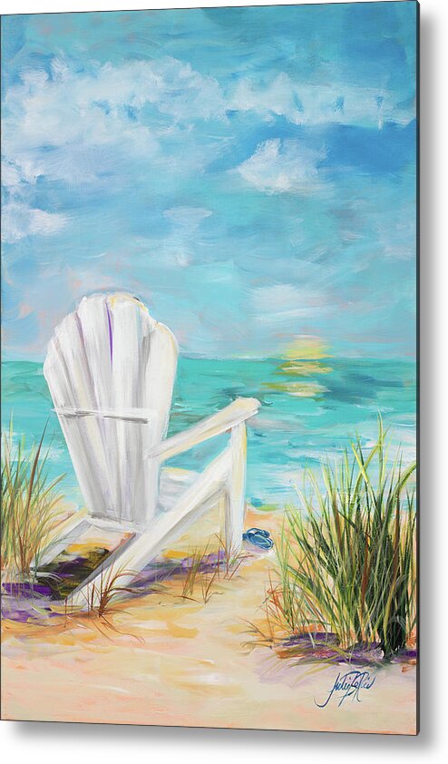 Relax Metal Print featuring the painting Relax In The Beach Breeze by South Social D