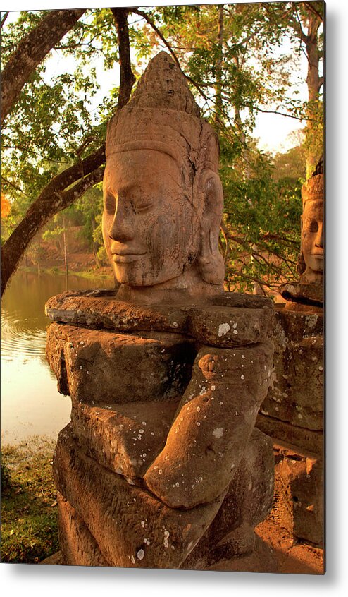 Stealing Metal Print featuring the photograph Restored Head Of Deva by Jim Simmen