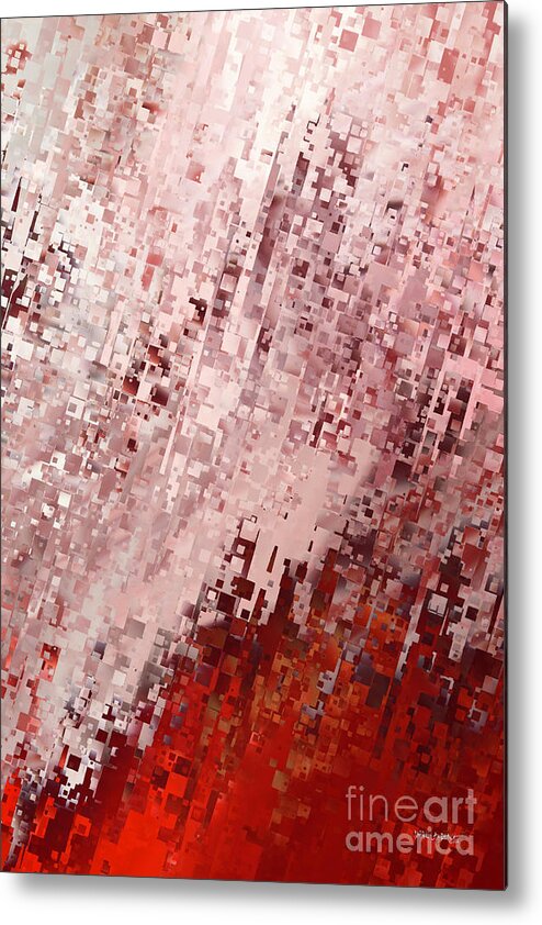 Red Metal Print featuring the painting Romans 4 8. How God Sees You by Mark Lawrence