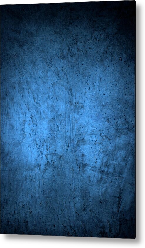 Material Metal Print featuring the photograph Royal Blue Textured Background by Shutterworx