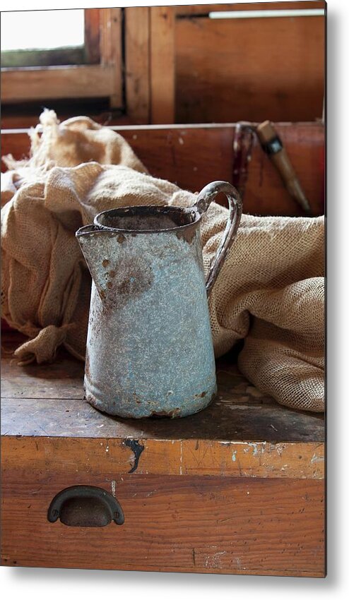 Rustic Metal Pitcher Metal Print by Yelena Strokin - Fine Art America