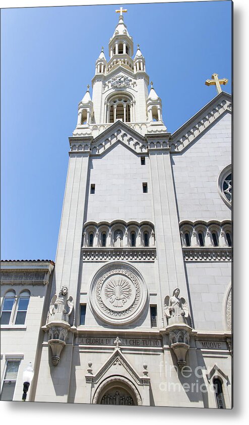 Wingsdomain Metal Print featuring the photograph Saints Peter and Paul Church on Filbert Street San Francisco R639 by Wingsdomain Art and Photography