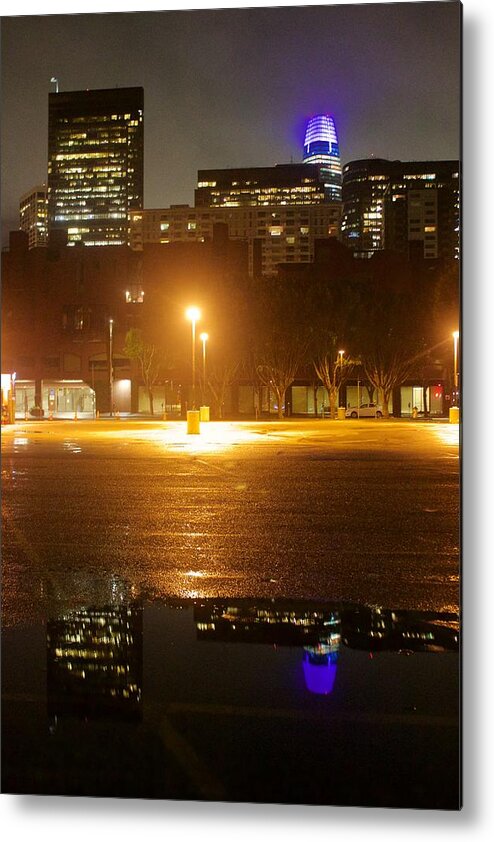 Buildings Metal Print featuring the photograph Salesforce Reflection by Dan Twomey