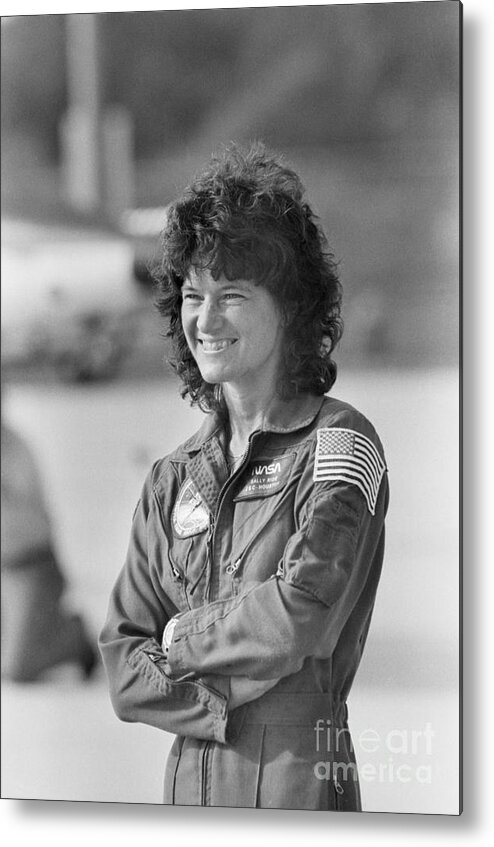 1980-1989 Metal Print featuring the photograph Sally Ride, First Us Woman Astronaut by Bettmann