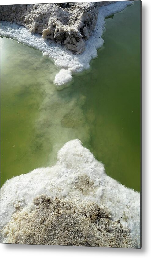 Dead Sea Metal Print featuring the photograph Salt Deposits Round Dead Sea Sink Hole by Science Photo Library
