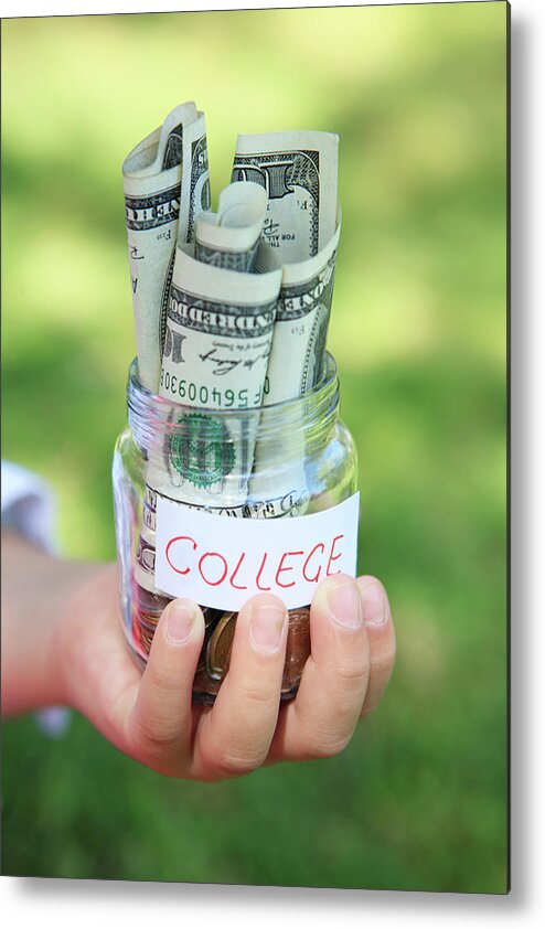 Corporate Business Metal Print featuring the photograph Savings For College by Weekend Images Inc.
