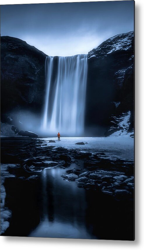 Iceland Metal Print featuring the photograph Skogafoss, Iceland by Ada Wang
