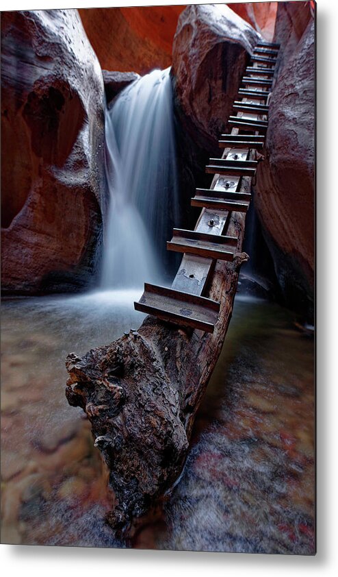 Waterfall Metal Print featuring the photograph Slippery When Wet by Jonathan Davison