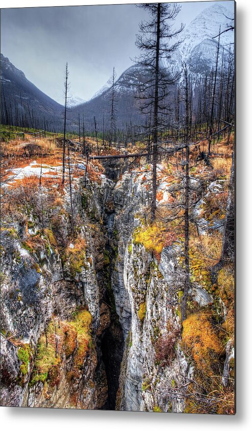 Marble Canyon Metal Print featuring the photograph Slot Canyon In British Columbia by Lauzla