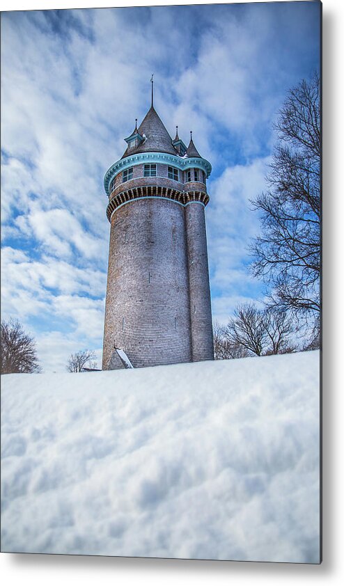 Scituate Metal Print featuring the photograph Snowy Lawson Tower by Ann-Marie Rollo