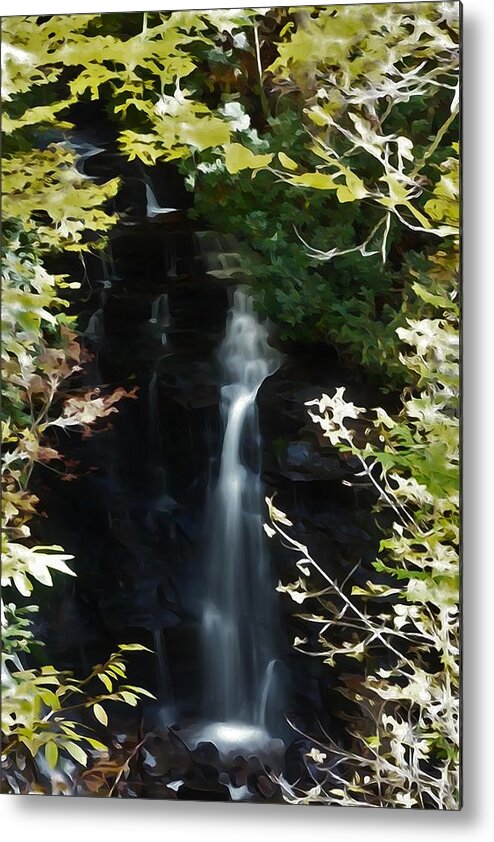 Soco Falls Metal Print featuring the digital art Soco Falls Painted by Patricia Caron