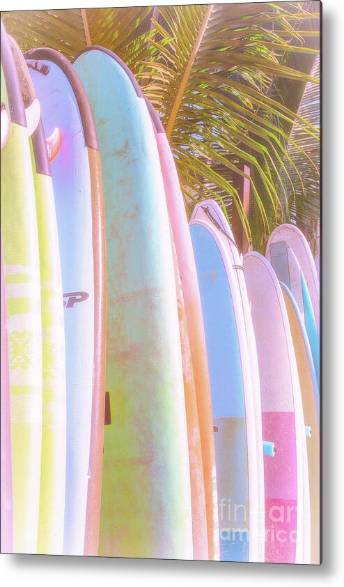 Surfboards Metal Print featuring the photograph Soft and Light 8 by Becqi Sherman
